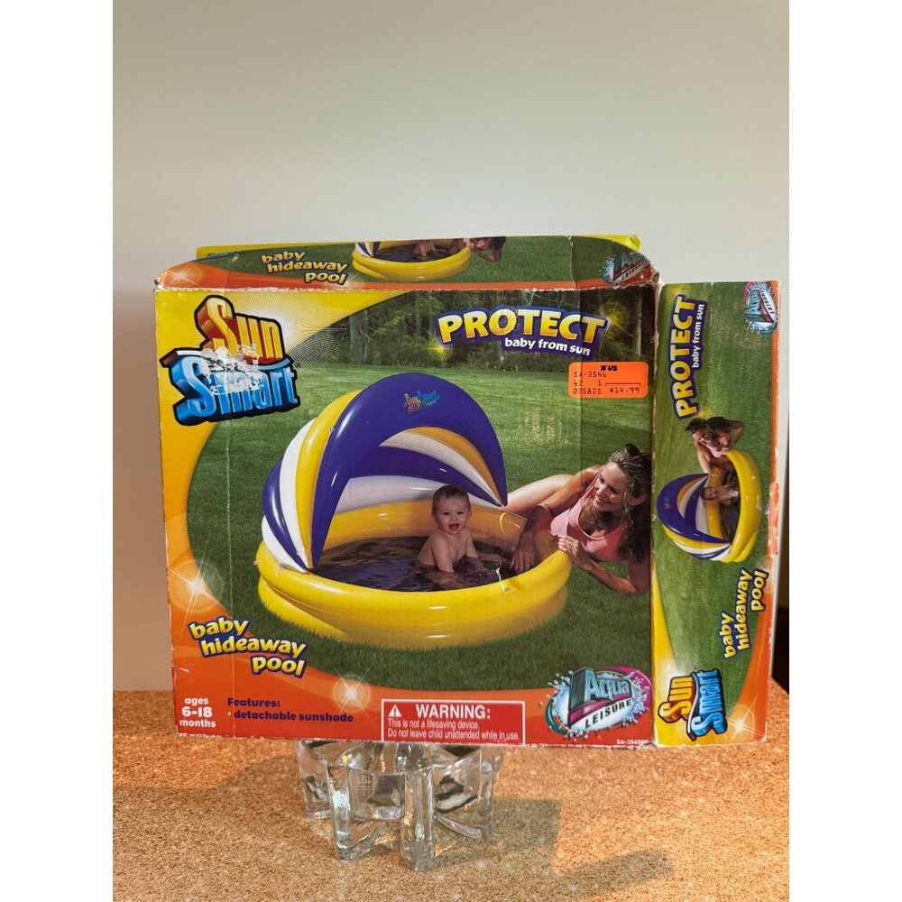 🌞 Brand New Baby Hideaway Pool‎ – Blue, Yellow & White – Toys R Us